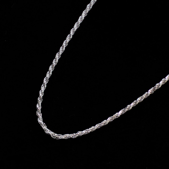 323ROPE030 SV925製カットフレンチロープチェーン 線径0.30mm太さ1.4mm
