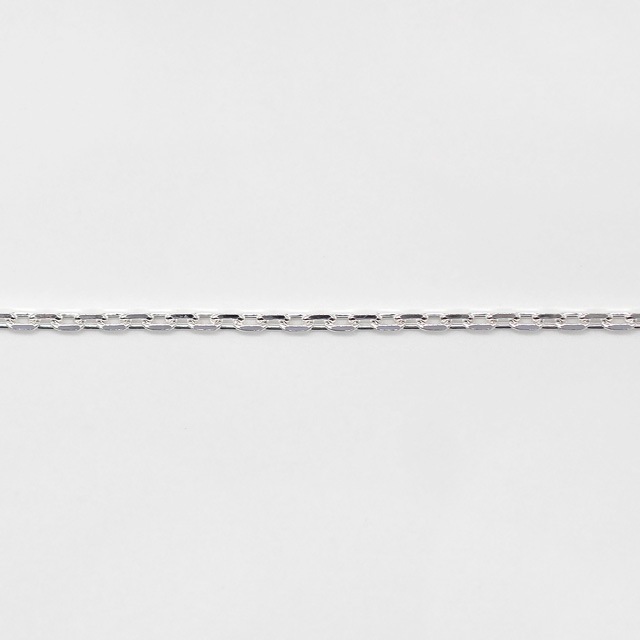 CL0354C10CM SV925製4面カットあずきチェーン 線径0.35mm太さ1.1mm長尺切売 10cm