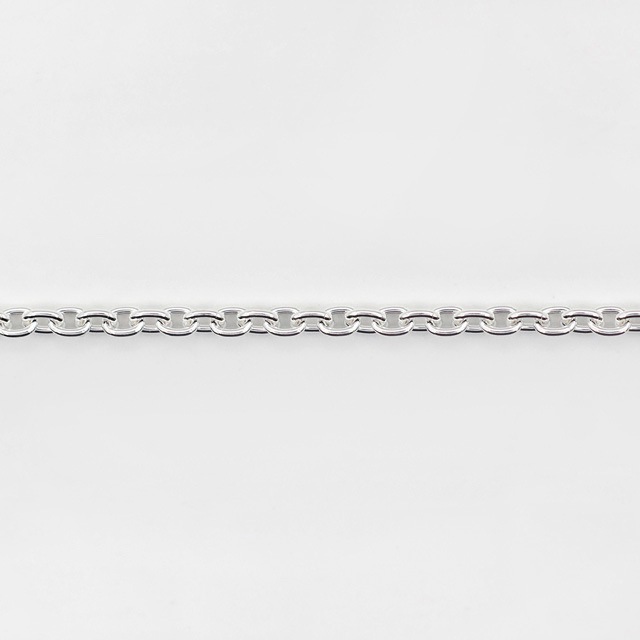 CL06010CM SV925製あずきチェーン 線径0.60mm太さ2.0mm長尺切売 10cm