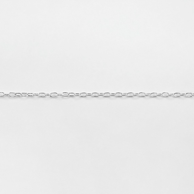 CL02510CM SV925製あずきチェーン 線径0.25mm太さ1.0mm長尺切売 10cm