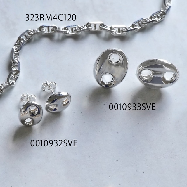 0010932SVE SV925製ピアス 10.5×8.5×13.5mm 1ペア - 卸シルバー