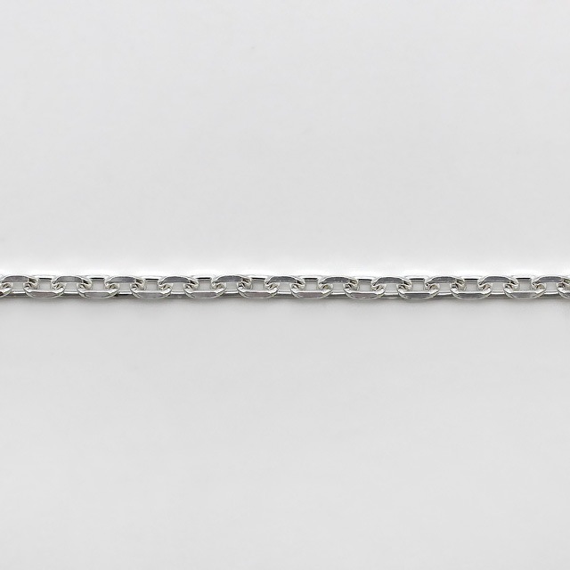 CL0604C10CM SV925製4面カットあずきチェーン 線径0.60mm太さ2.0mm長尺切売 10cm