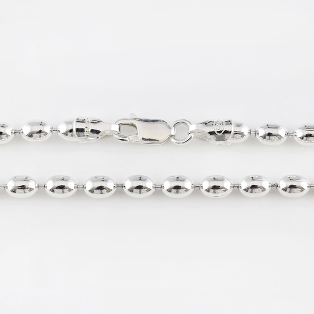 FOCBCO400 SV925製オーバルボールチェーン 太さ4.0mm - 卸シルバー