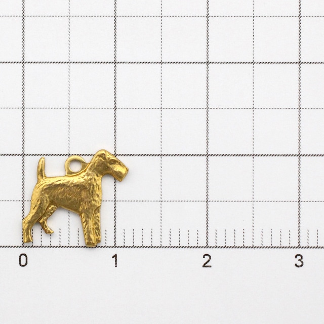 01R0171BRC 真鍮製チャーム 犬 生地 10.5×13.0×1.0mm 1ヶ - 卸シルバー