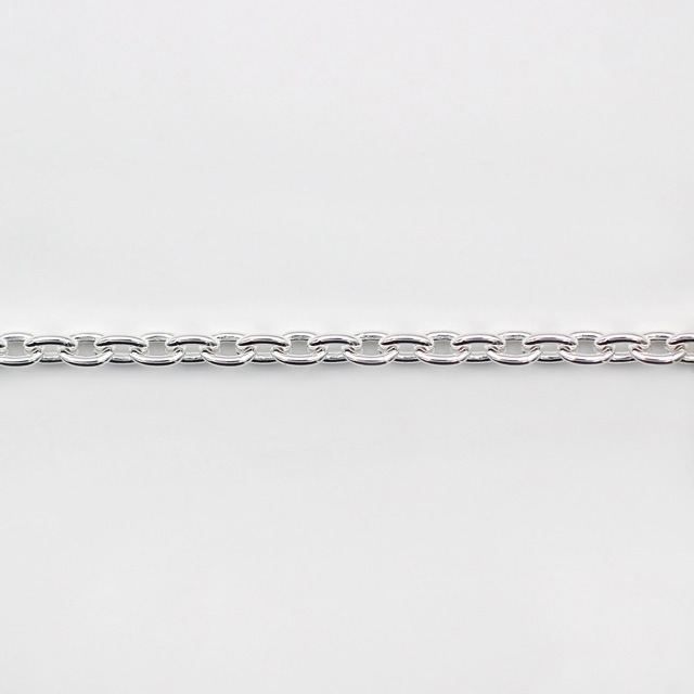 CL08010CM SV925製あずきチェーン 線径0.80mm太さ2.8mm長尺切売 10cm
