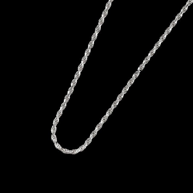 323ROPE025 SV925製カットフレンチロープチェーン 線径0.25mm太さ1.2mm