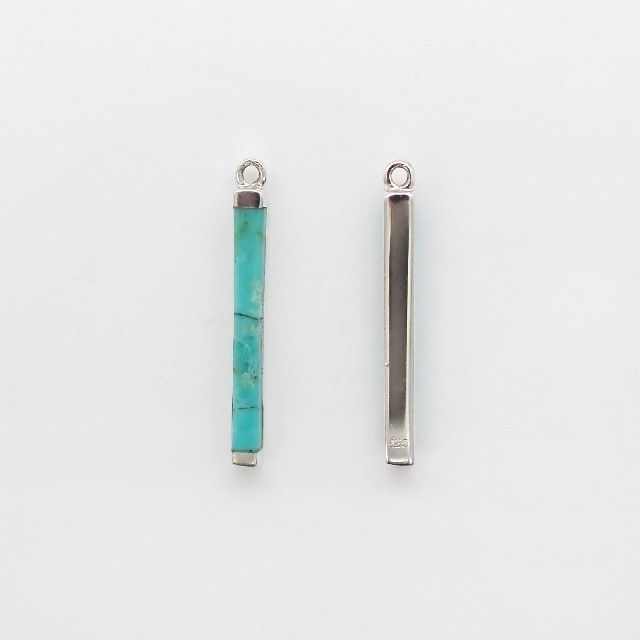 71F0714SVC SV925・ターコイズ製チャーム バー 16.5×1.8×2.0mm 1ヶ