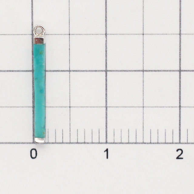 71F0714SVC SV925・ターコイズ製チャーム バー 16.5×1.8×2.0mm 1ヶ