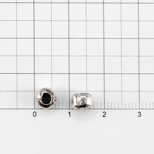 70DBK1017SVB SV925製ビーズ 4.5×6.0mm穴径3.0mm 1ヶ - 卸シルバー