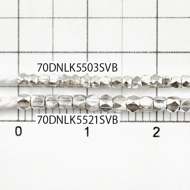 70DNLK5503SVB SV925製ビーズ 1.4×1.5mm穴径0.5mm 5cm(約38粒) 1連