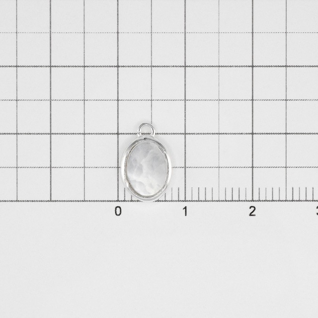 0020321SVC SV925・マザーオブパール製チャーム オーバル 11.5×8.0×2.0