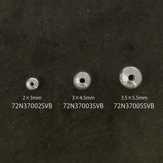 コメント内 ビーズ925 72N37005SVB SV925製ビーズ ソロバン 3.5×5.5mm穴径1.4mm 10ヶ - 卸