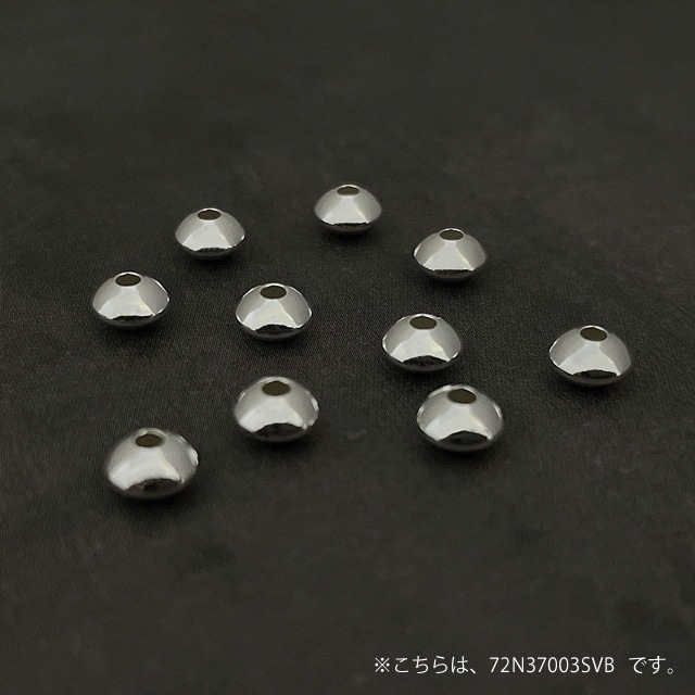 72N37005SVB SV925製ビーズ ソロバン 3.5×5.5mm穴径1.4mm 5ヶ - 卸