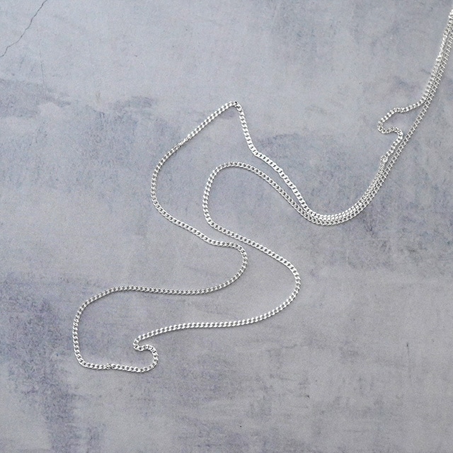 CD03010CM SV925製2面カット喜平チェーン 線径0.30mm太さ1.0mm長尺切売