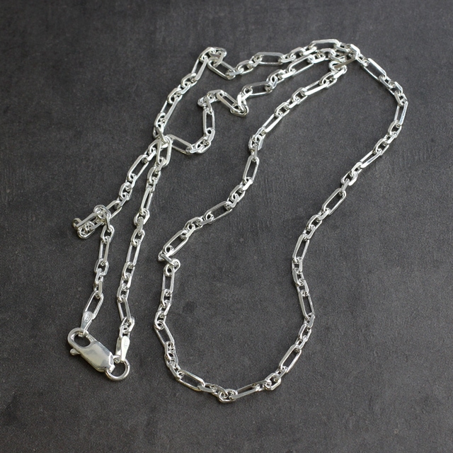 イタリア製 シルバー925 アンカーフィガロチェーン2.7mm 50cm 3本入り