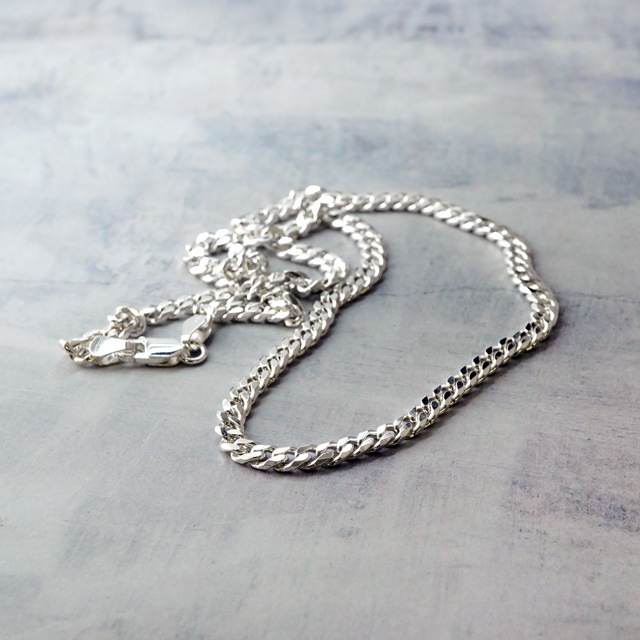 FOCCDH1208C SV925製8面カット喜平チェーン 線径1.20mm太さ3.8mm - 卸