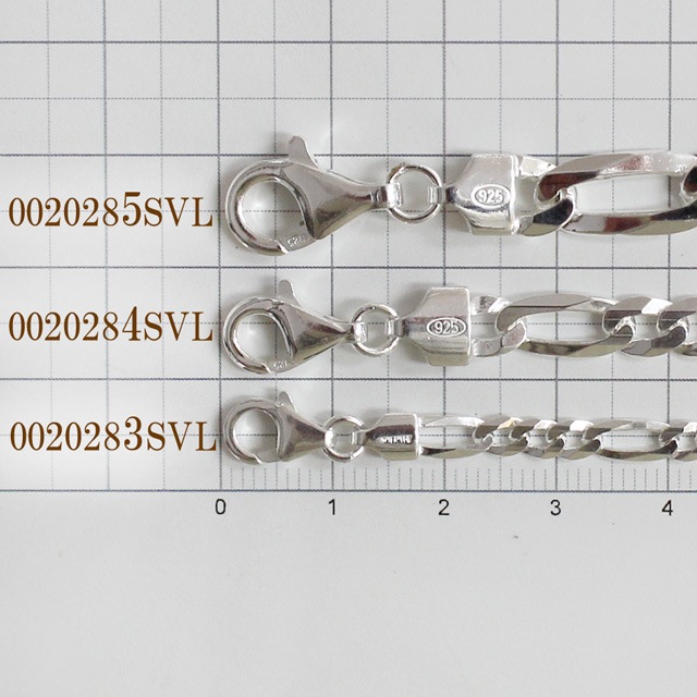 SV925 ブレスレット　27グラム　長さ20.5cm 0020284SVL17 SV925製ブレスレット フィガロチェーン クラスプ 幅5.8mm