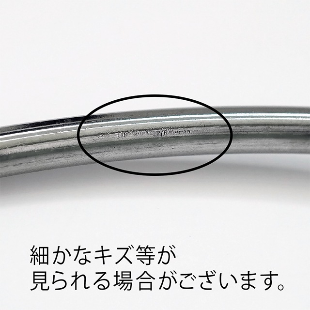 21H0006STL ステンレス製バングル 約4.5×6.5cm,線径2.5mm,内周約16cm 1ヶ
