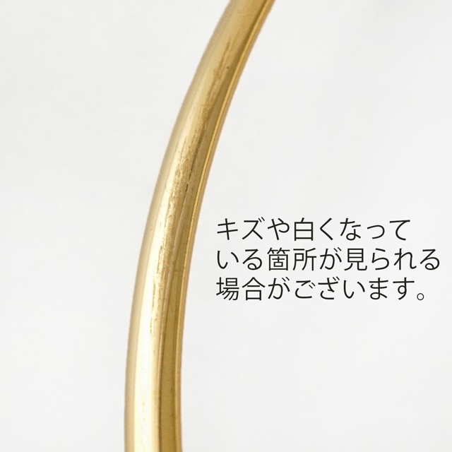 21H0007STL ステンレス製バングル ゴールド 内周約18.5cm,線径