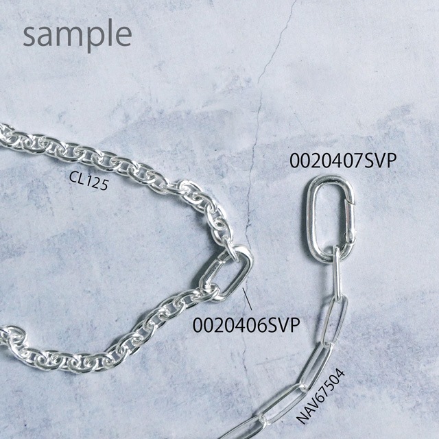 0020406SVP SV925製クラスプ オーバル 13.0×8.0×2.0mm 1ヶ - 卸