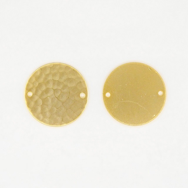 GPP-1083-1 真鍮製パーツ ラウンド ハンマード マットゴールド 19.0