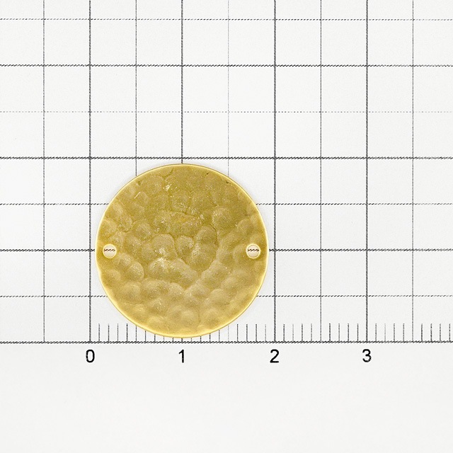 GPP-1083-1 真鍮製パーツ ラウンド ハンマード マットゴールド 19.0