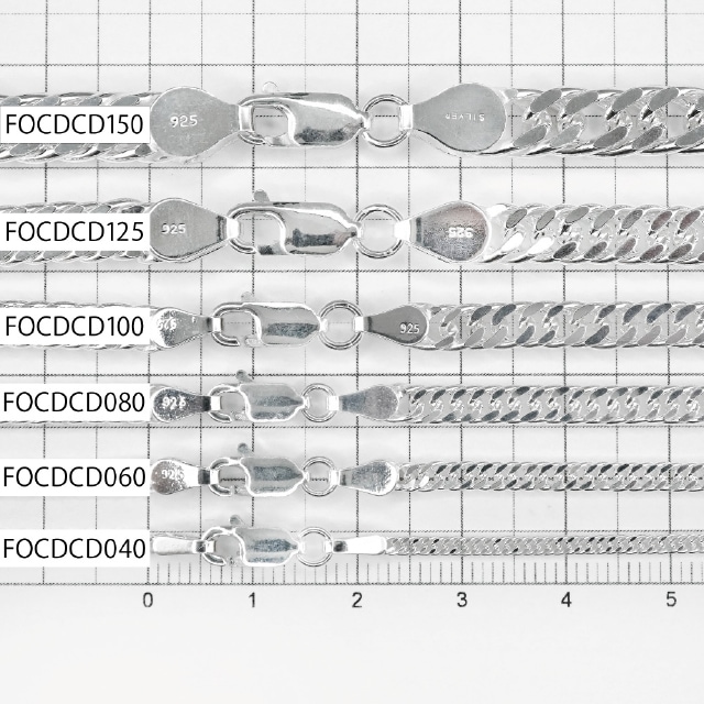 FOCDCD125 SV925製ダブル喜平チェーン 線径1.25mm太さ6.0mm - 卸