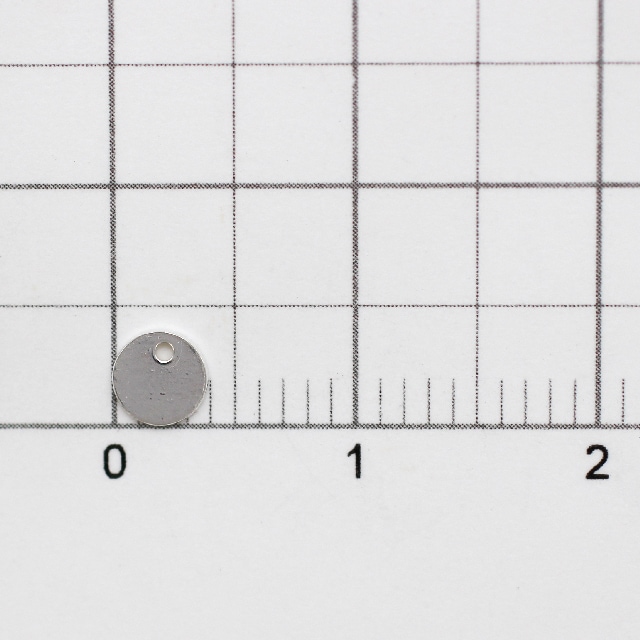 0020171SVC SV925製チャーム ラウンド プレート 4.0×4.0×0.5mm 10ヶ