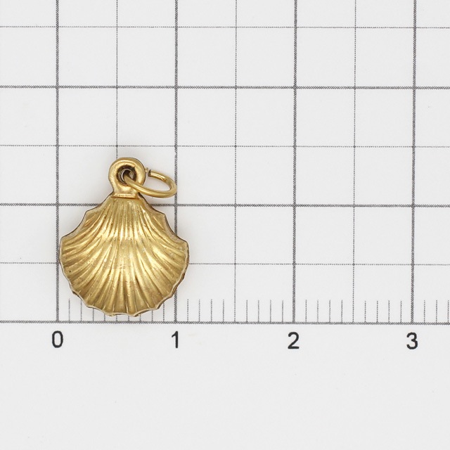 01K0099GFT 14KGF製トップ シェル チャーム13.5×11.0×4.5mm,C