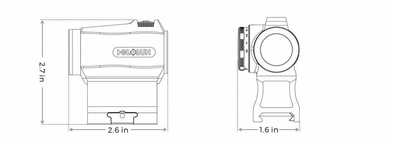 miniさん 確定 HOLOSUN 【HS503R】ドットサイト HOLOSUN ドットサイト HS503R Micro レッド サークル ダット