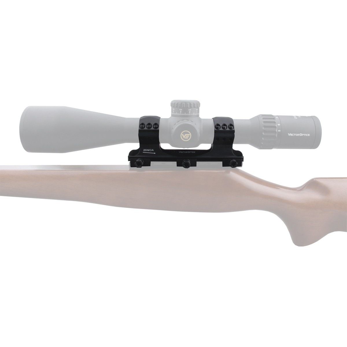 �٥��������ץƥ����� X-Accu 34mm �ϥ��ץ��ե����� ���ԡ��� 20MOA �ޥ���� Vector Optics X-Accu 34mm High Profile One Piece 20MOA Mount SCTM-58