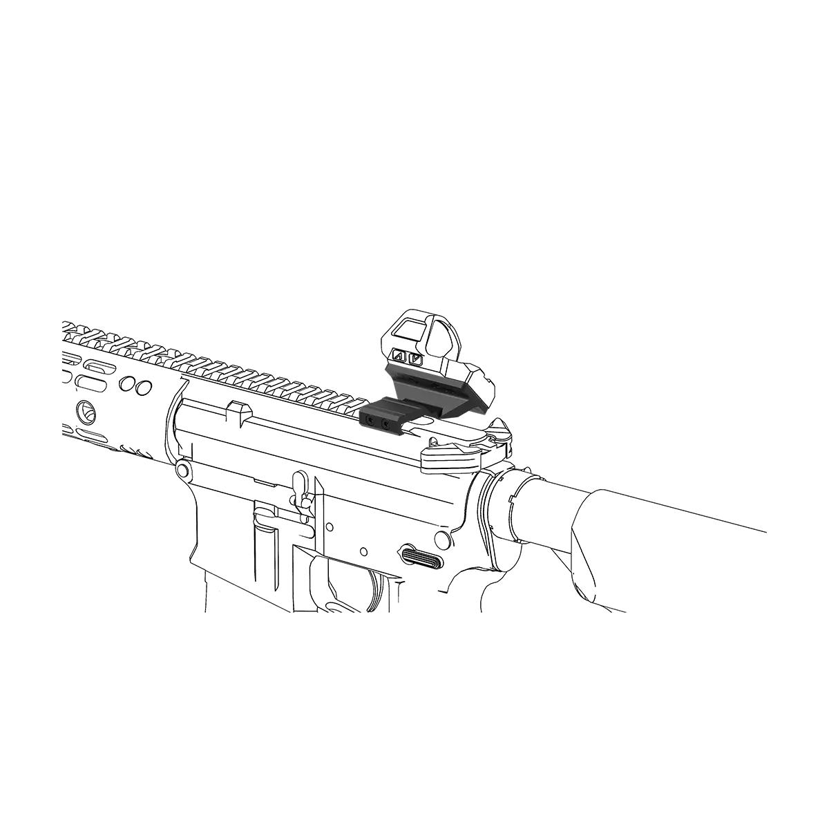 �٥��������ץƥ����� �ޥ���ȥ�� Universal 45�� Offset Red Dot Sight Mount Vector Optics SCFRM-29 ��˥С�����ɥåȥ����ȥޥ����
