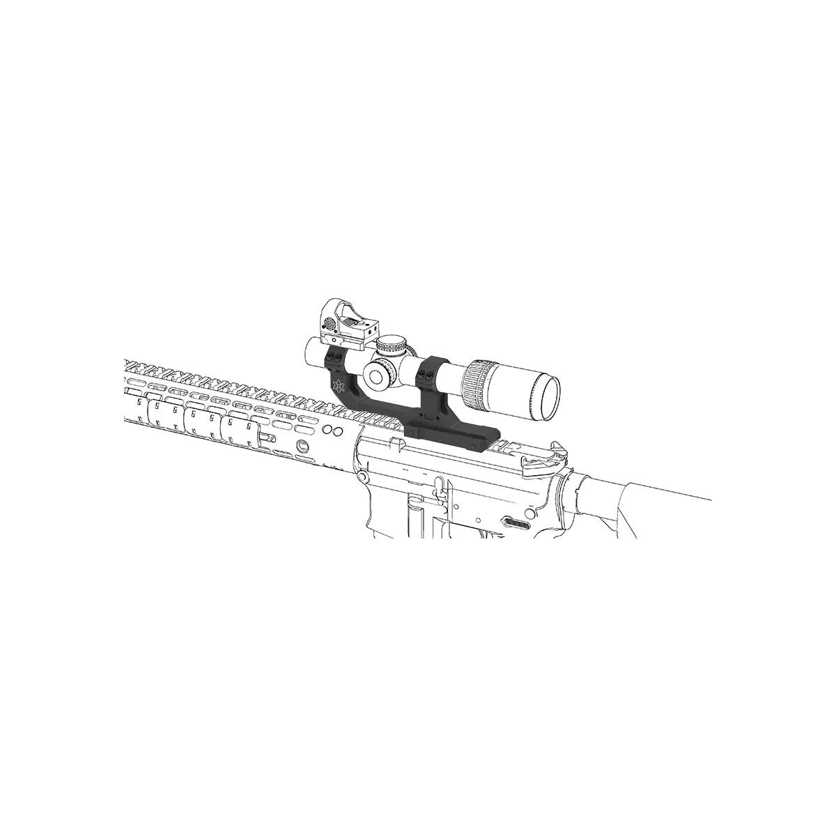 �٥��������ץƥ����� �ޥ���ȥ�� 25.4mm 1'' One Piece Cantilever High Picatinny Mount Vector Optics SCTM-66 ��󥰥ȥåץԥ��ƥ��ˡ��졼����1������ޥ���ȥ��