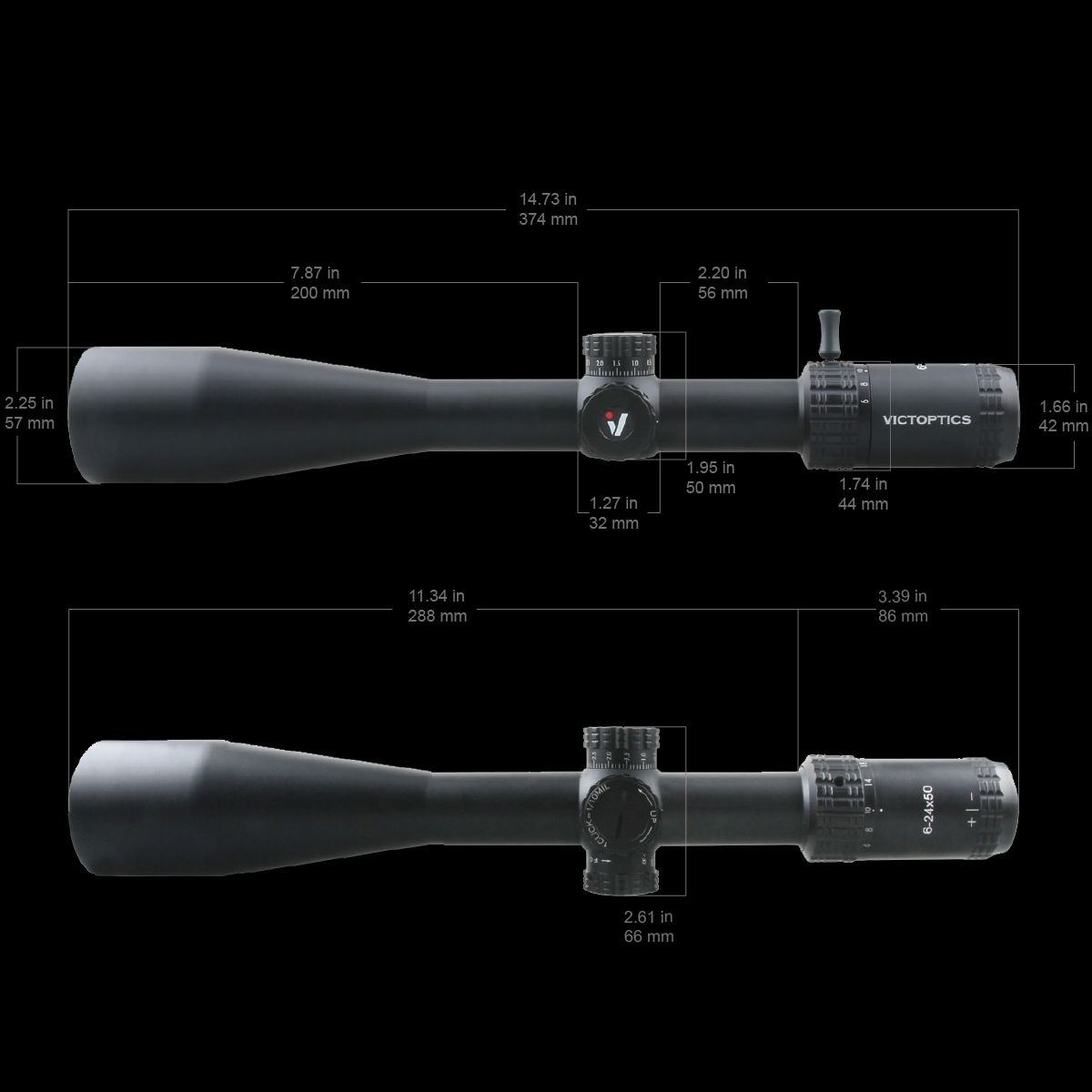 �٥��������ץƥ����� �饤�ե륹������ VictOptics S4 6-24x50 MDL Riflescope Vector Optics OPSL17