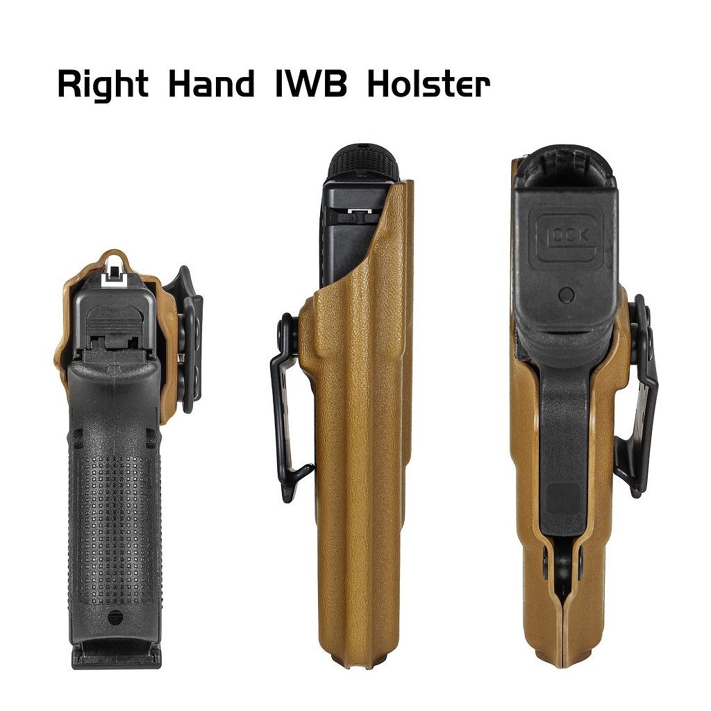 ����Х饤�� �ۥ륹���� �����å� 19 19X 23 32 45 (Gen 1-5) - IWB KYDEX Holster Amberide Glock 19 9 19X 23 32 45 (Gen 1-5) - IWB KYDEX Holster