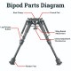 �٥��������ץƥ����� �����ܥ�ե����С���6-9'' ���ץ�� �Х��ݥå� Vector Optics Carbon Fiber 6-9'' Spring Bipod RSCFP-06