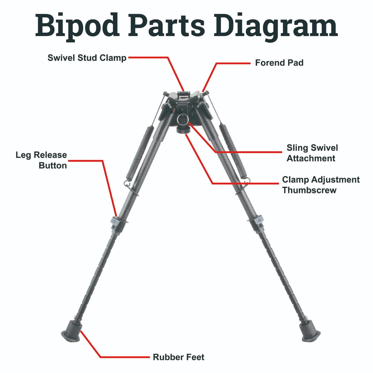 �٥��������ץƥ����� �����ܥ�ե����С���9-13.5'' �����٥� ���ץ�� �Х��ݥå� Vector Optics Carbon Fiber 9-13.5'' Swivel Spring Bipod RSCFS-09
