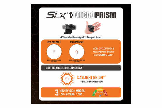 �ץ饤�ޥ꡼�����ॺ SLx 1X MicroPrism with Green Illuminated ACSS Cyclops Gen II Reticle PrimaryArms SLX-1XMP-CYCLOPS-G