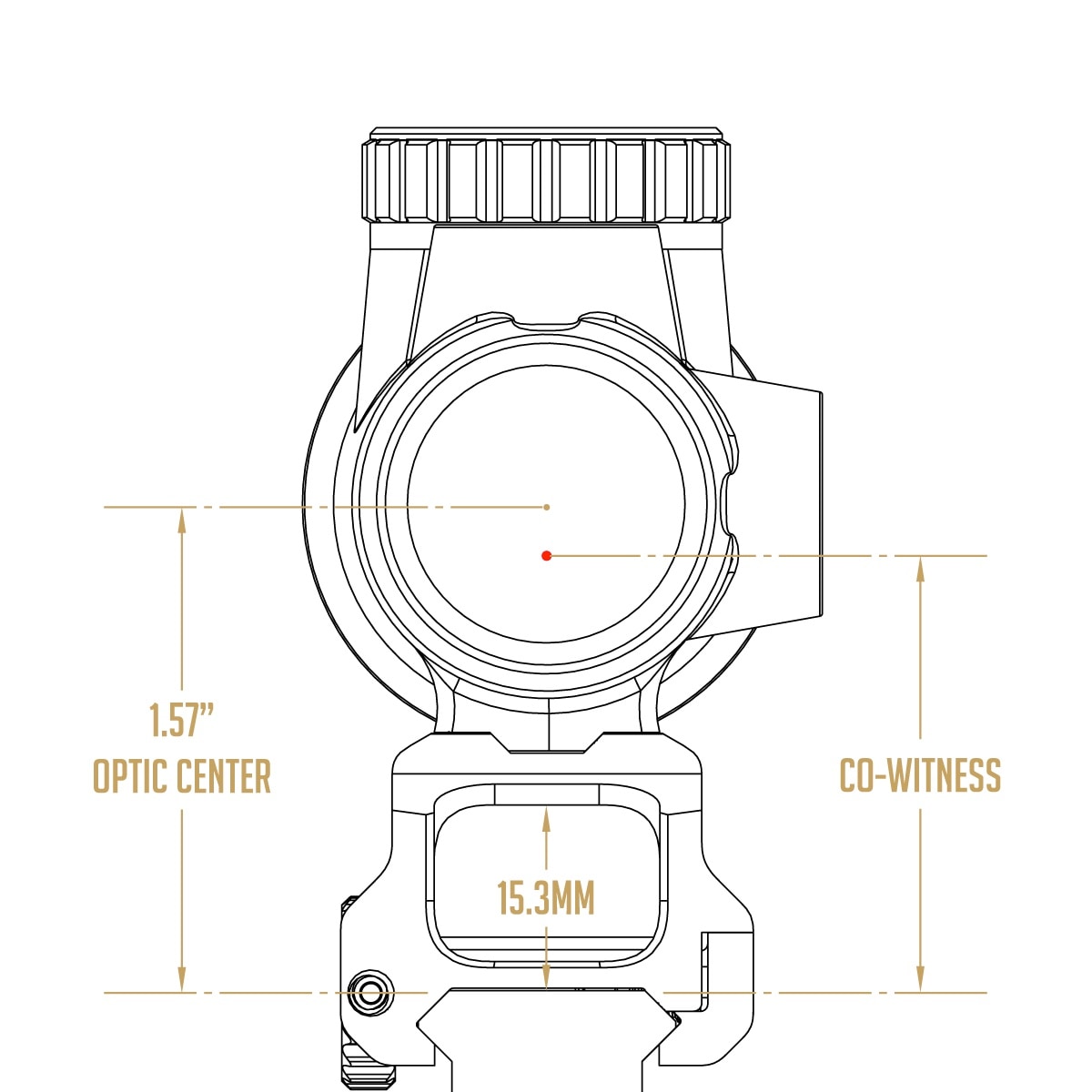 顼 ɥåȥȥޥ Trijicon MRO 1.57 SCALARWORKS LEAP/05 Standalone Mount (1.57'' height) SW0510