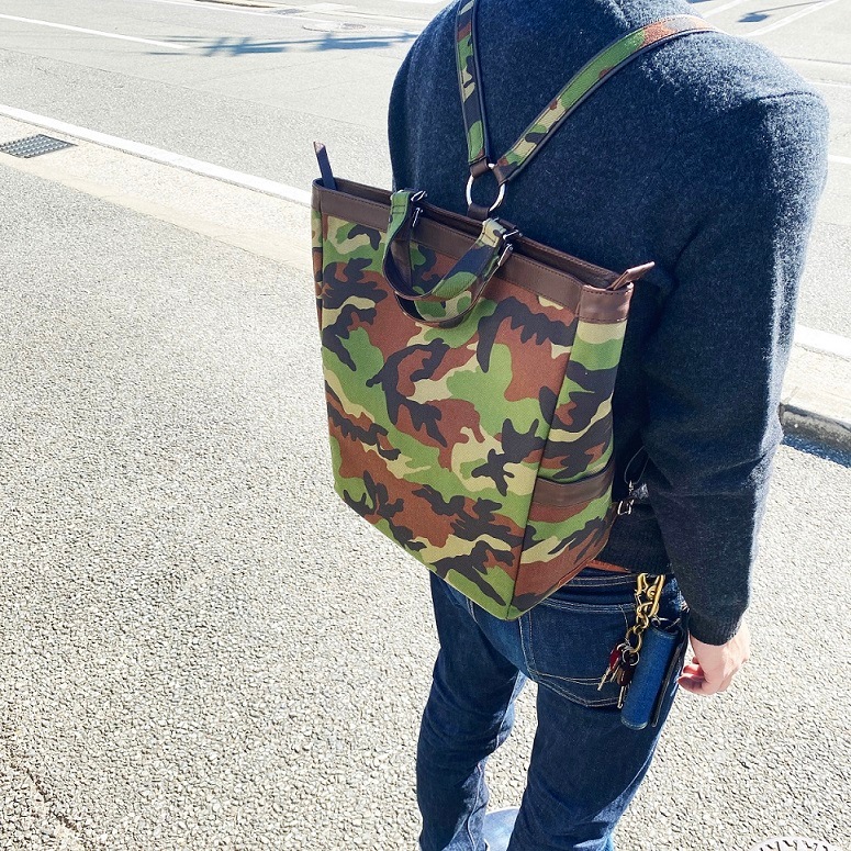 コーデュラ/カーフ 2WAY バックパック 迷彩 | BAG | HOMMON