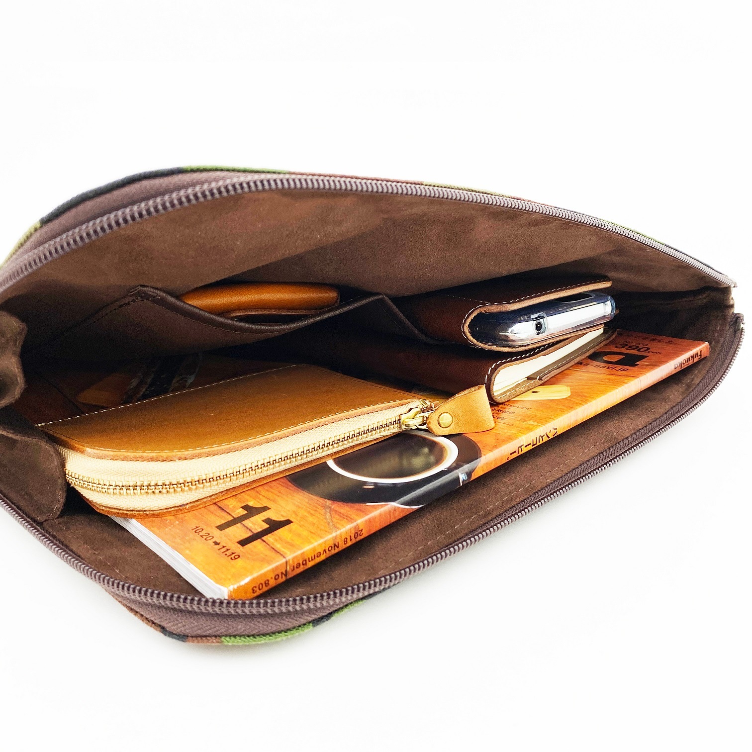 コーデュラ/カーフ L字クラッチ 迷彩 | BAG | HOMMON（ホンモン）