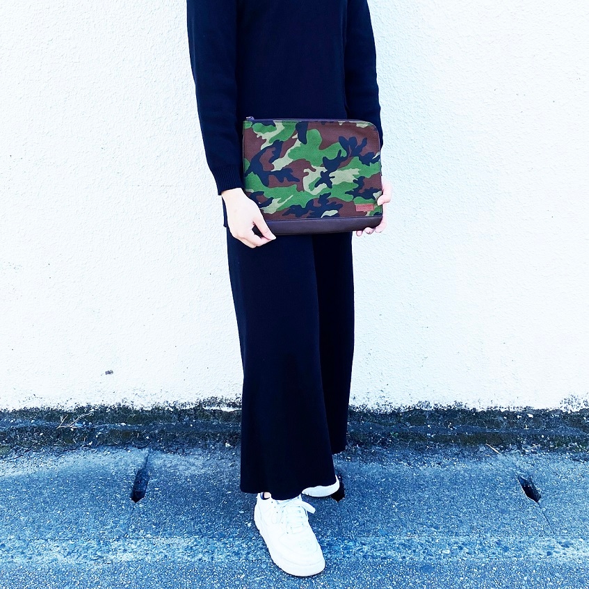 コーデュラ/カーフ L字クラッチ 迷彩 | BAG | HOMMON（ホンモン）