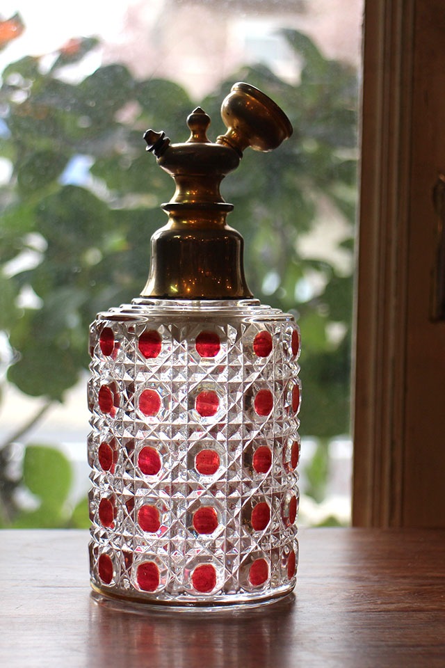 オールド・バカラ 最上級モデル ラグニー 緑色被せ 大型 カラフ アンティーク オールド・バカラ (BACCARAT) 最上級モデル ラグニー 緑色被せ 大型