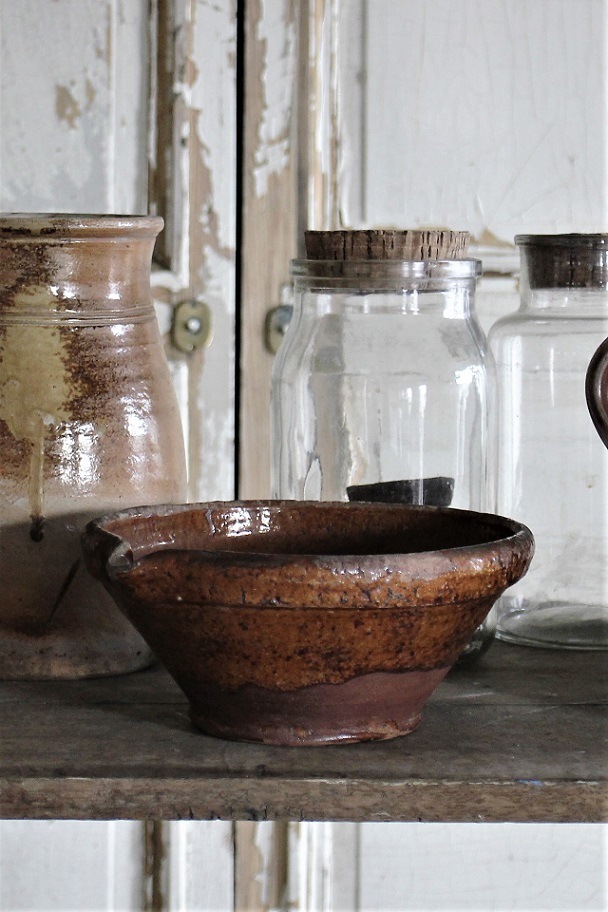 フランス19世紀 南仏の陶器 ポタリーボウル 4154 | 陶器,ジャグなど