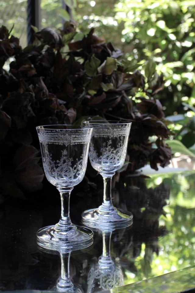 アンティークグラスｘ5 バカラリキュールグラスｘ１ アンティークグラスx5 バカラリキュールグラスx1 【公式通販】