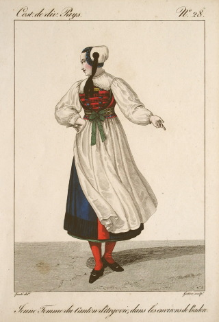 ルイ・マリー・ランテ 「ヨーロッパの女性衣装」 1827年 No.28