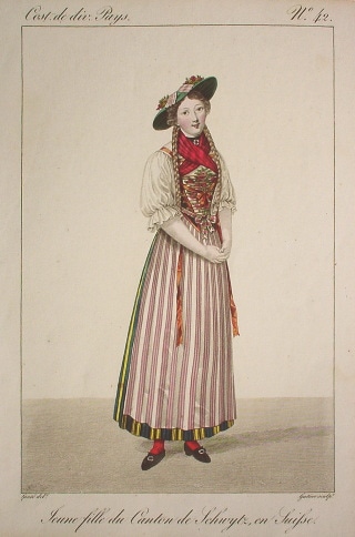 ルイ・マリー・ランテ 「ヨーロッパの女性衣装」 1827年 No.42