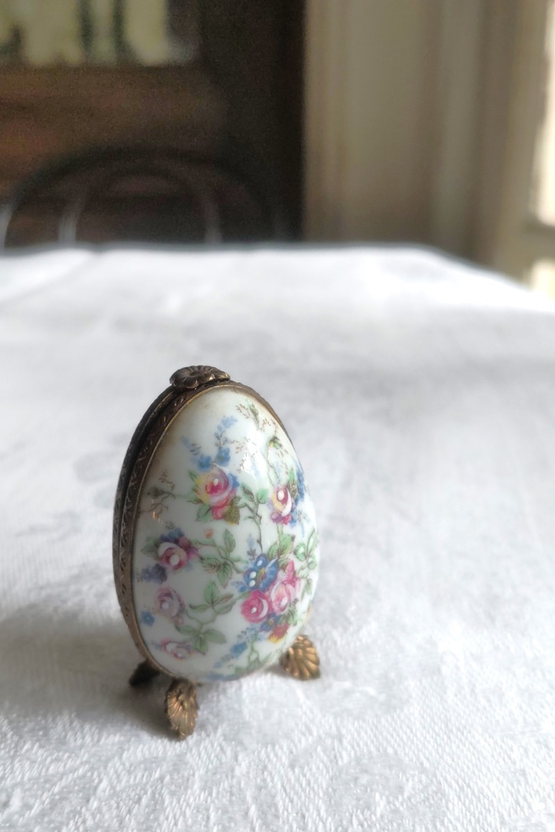 フランス リモージュ Fontanille et Marraud社 陶器ピルケース 1940