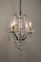 フランス　ミニシャンデリア　クリスタルティアドロップ　アンティーク アンティーク クリスタルドロップ ミニシャンデリア WS005 | 照明