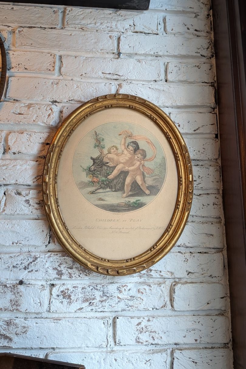 フランスアンティーク銅版画　額装品 銅版画